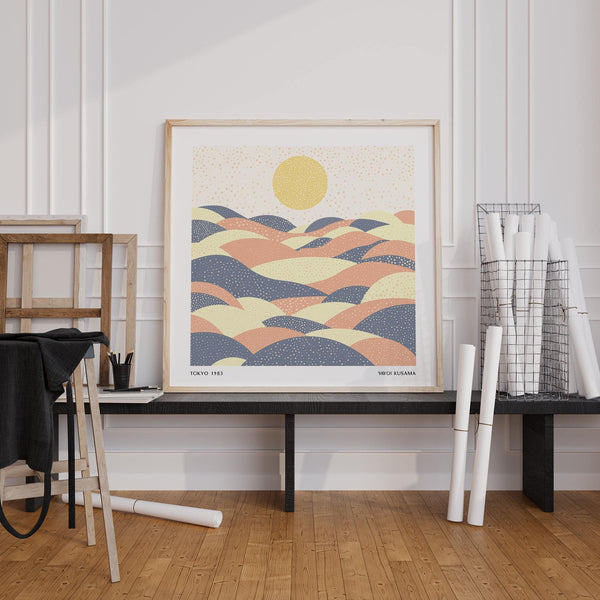 Large pastel wall art print for statement home decor