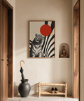 Black and beige Modern Tiger Poster for sophisticated lounge wall art