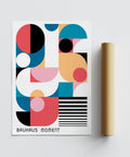 Poster contemporain Bauhaus Art mural coloré.