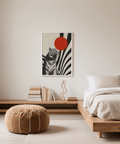 Modern Tiger Poster in black stripes for bedroom decor art print