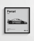 Affiche élégante Enzo Ferrari noire pour décorer votre bureau à domicile