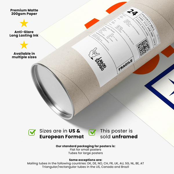 Impression artistique italienne sur cocktail, tons orange et bleu, accent pour la décoration de cuisine