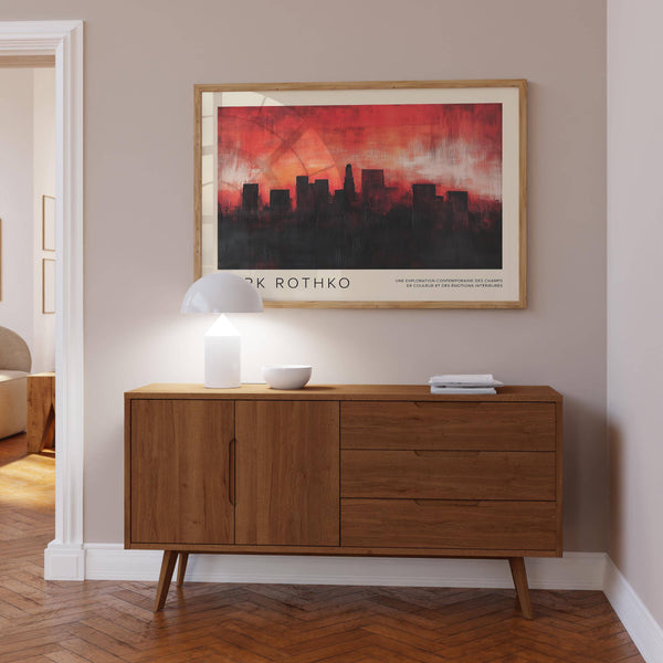 Art mural minimaliste California, idéal pour les intérieurs contemporains