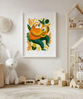 Impression artistique Sloth : motif multicolore joyeux pour décorer les murs de votre couloir