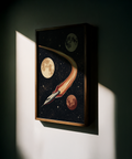 Space Themed Wall Art in bold colors for bedroom decor poster