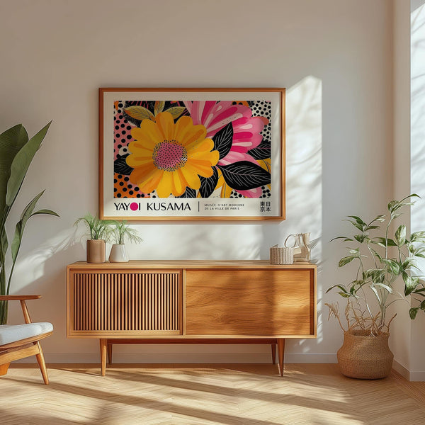 peintures florales vibrantes avec des éléments abstraits