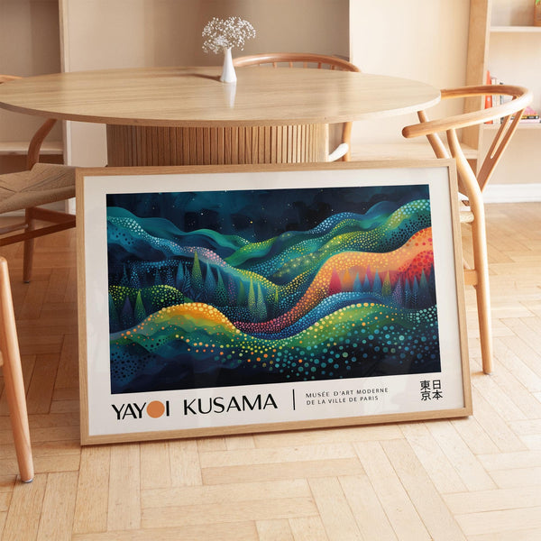 Art abstrait horizontal artistique avec motif immersif en points