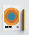 Affiche abstraite Bauhaus Circle avec motif circulaire