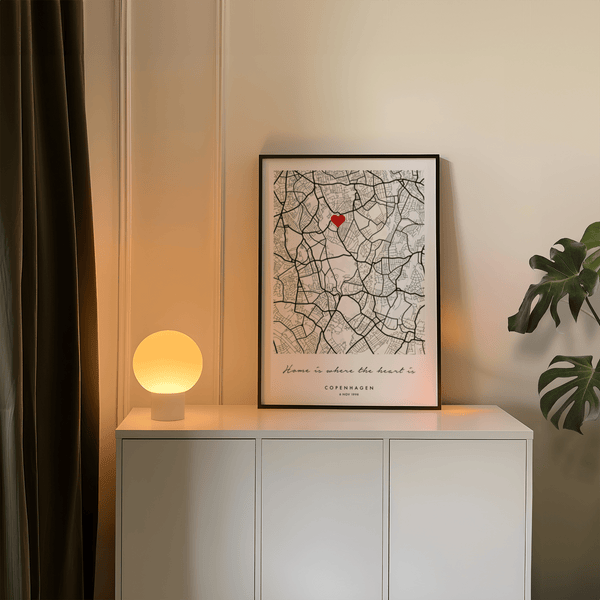 Cadeau d'anniversaire personnalisé noir et blanc pour une décoration romantique au bureau