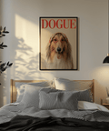 Impression Dogue Rough Collie aux tons bruns et rouges vifs, poster idéal pour la chambre d'un amoureux des animaux.
