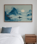 Impression murale Zen apaisante bleue et rouge pour poster mural de bureau