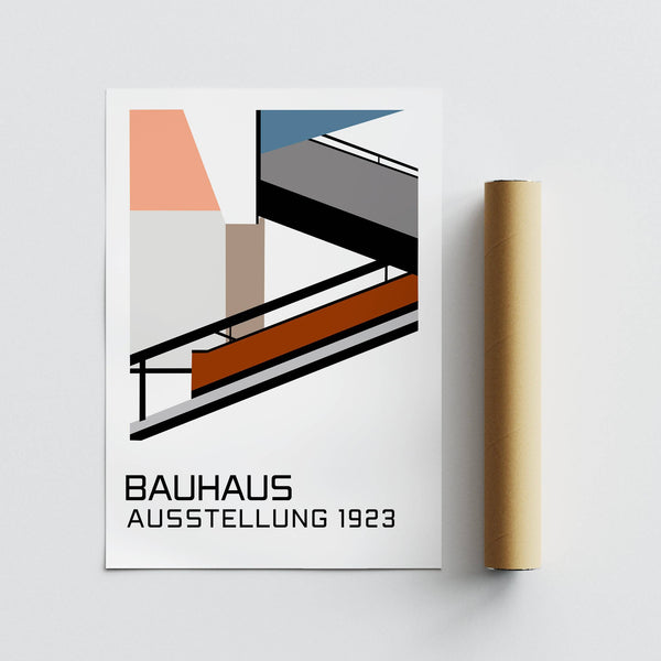 Affiche de haute qualité de l'exposition Bauhaus 1923, imprimée sur papier mat