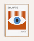 Affiches Bauhaus présentant un motif géométrique représentant un œil