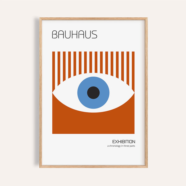 Affiches Bauhaus présentant un motif géométrique représentant un œil