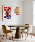 Bloody Mary Poster Red Blue art for drink enthusiast’s space