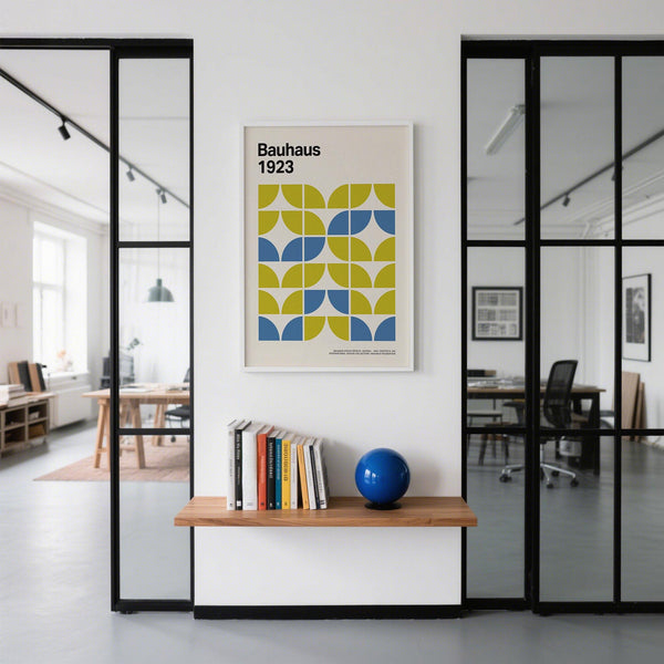 Motif abstrait de cercles dans une impression artistique géométrique moderne pour la décoration intérieure.