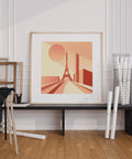 Poster mural de haute qualité représentant la Tour Eiffel, sur papier mat