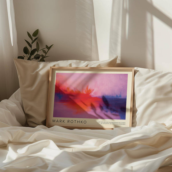 Résumé Œuvre de Mark Rothko dans les tons roses et rouges