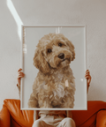 Impression murale Cockapoo marron clair avec beige et blanc pour bureau