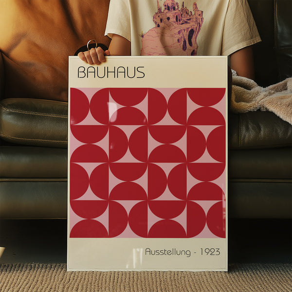 Œuvres d'art Bauhaus d'inspiration rétro aux lignes épurées et contrastées