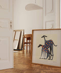 Affiche artistique représentant un lévrier, pour une décoration originale à la maison ou au bureau.