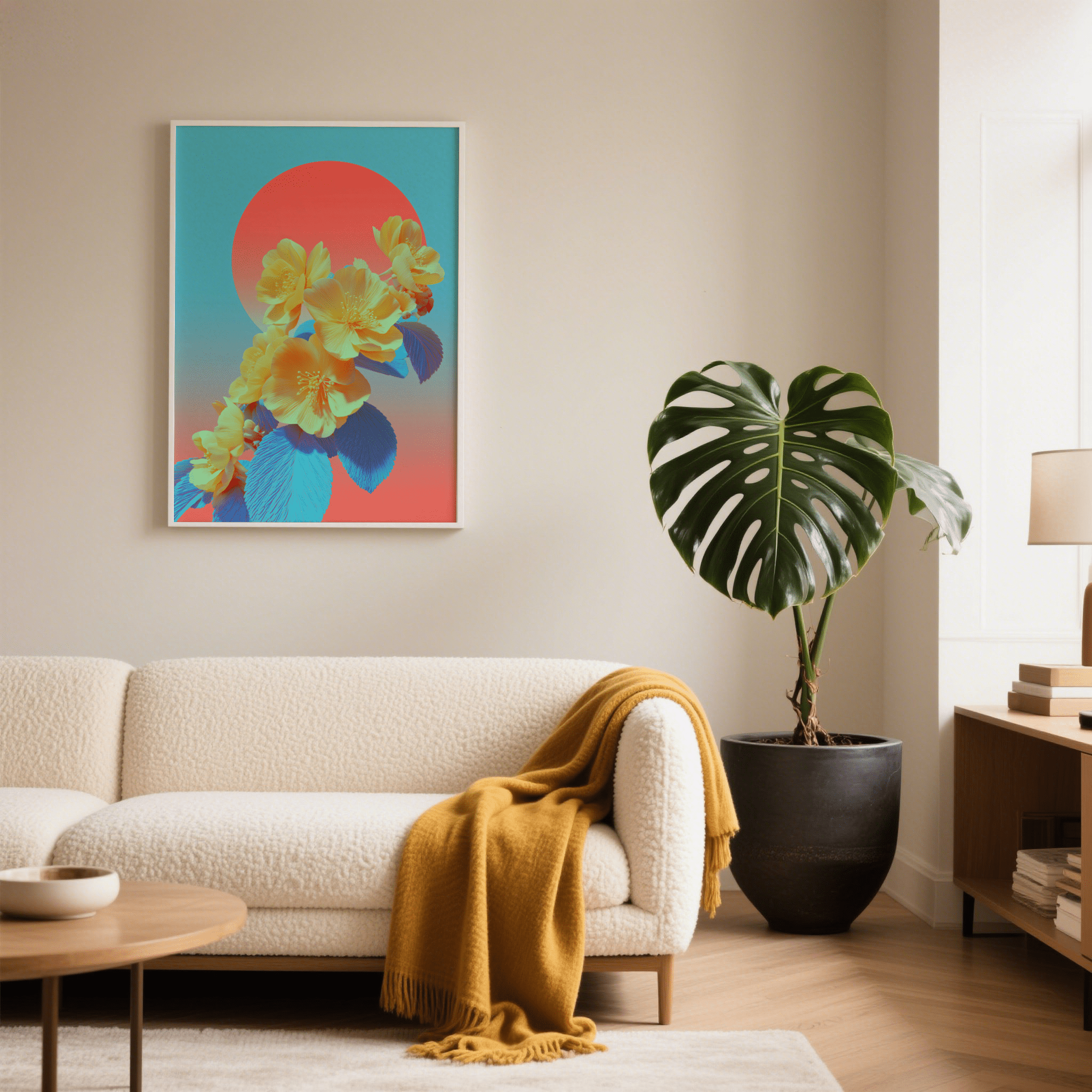 Impression couleur florale