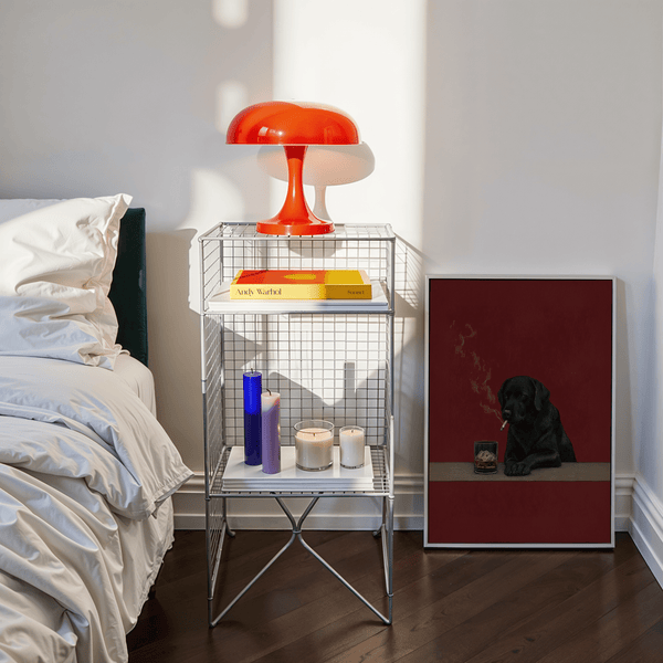 Décoration murale Smoking Dog représentant un chien noir, idéale pour une tanière masculine