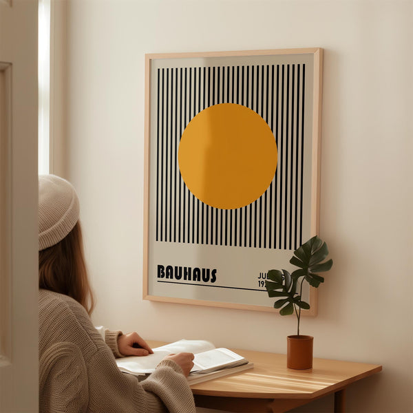 Décoration murale professionnelle sur le thème du Bauhaus pour les intérieurs de bureaux créatifs