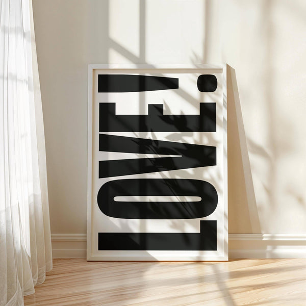 Message d'amour simple sous forme d'affiches motivantes grand format haut de gamme