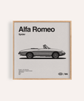 Impression artistique Alfa Romeo en gris pour décorer les murs de votre bureau
