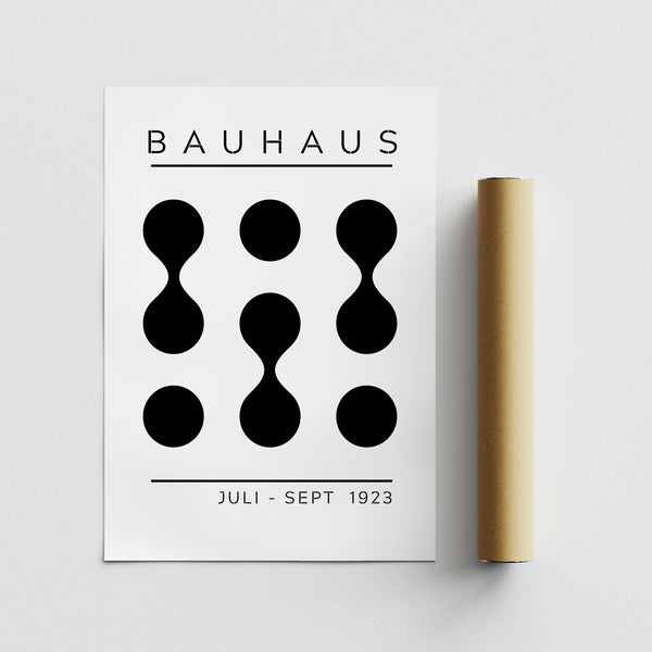 Grande affiche géométrique noire et blanche pour une décoration intérieure élégante