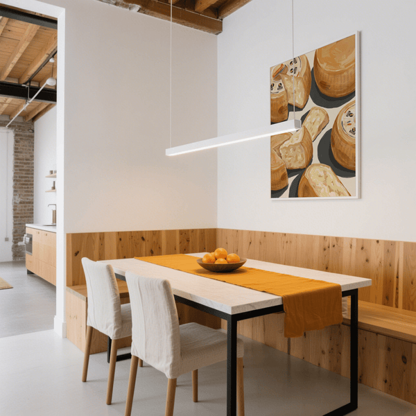 Parmigiano Reggiano Art mural dans les tons jaunes pour une décoration de cuisine chaleureuse