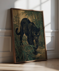 Bamboo Jungle Print poster ideal for nature-inspired dining room decor