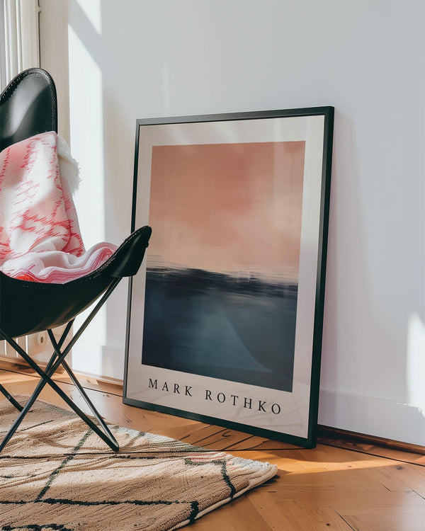 Élégante peinture rose et bleue, idéale pour un décor minimaliste et moderne.