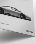 Impression Enzo Ferrari avec détails gris pour le bureau d'un passionné d'automobile
