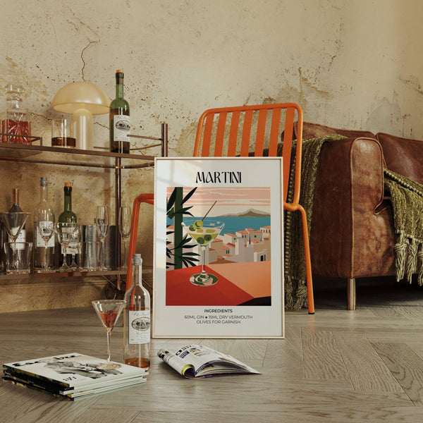 Affiche Martini saisissante avec une typographie élégante