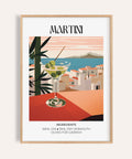 Affiche Martini présentant un design audacieux inspiré des cocktails