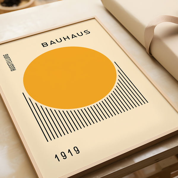 Estampes artistiques Bauhaus uniques mettant l'accent sur les formes géométriques