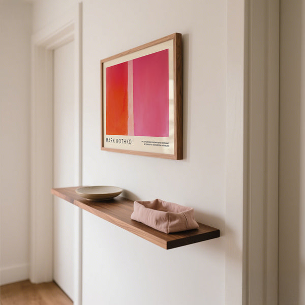 Décoration murale color block avec des transitions douces et des teintes vives