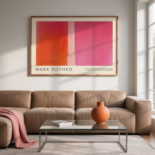 Décoration murale minimaliste à blocs de couleur pour les intérieurs élégants