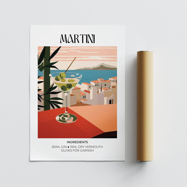 Affiche Martini de haute qualité avec des détails inspirés de Matisse