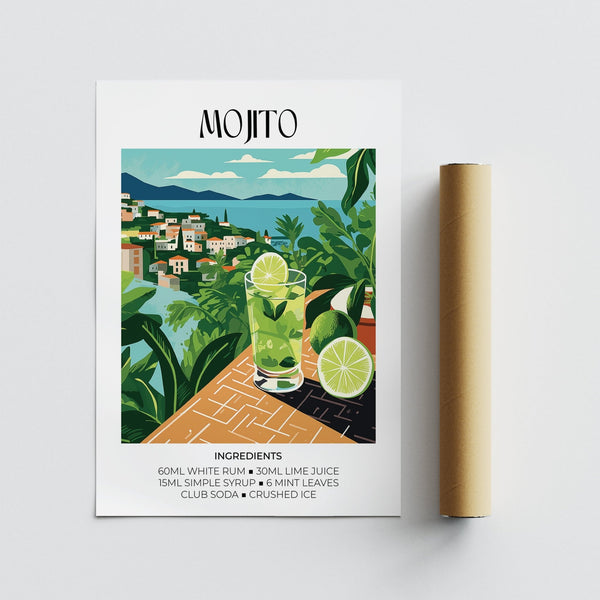 Impression artistique Cocktail avec des détails abstraits audacieux