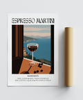 Affiche Espresso Martini de haute qualité avec illustration de style Matisse