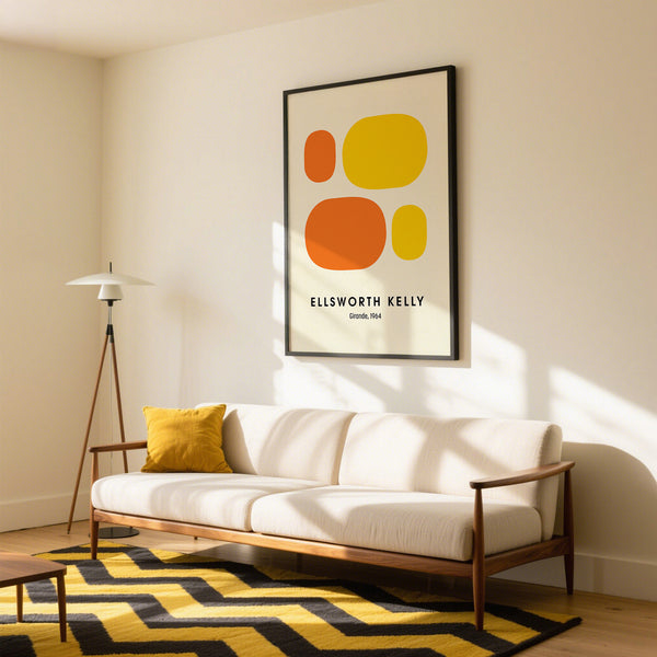 Impression artistique abstraite moderne inspirée par Ellsworth Kelly