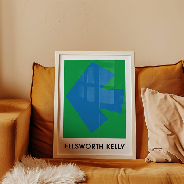 Art mural abstrait bleu et vert pour salons ou chambres à coucher élégants
