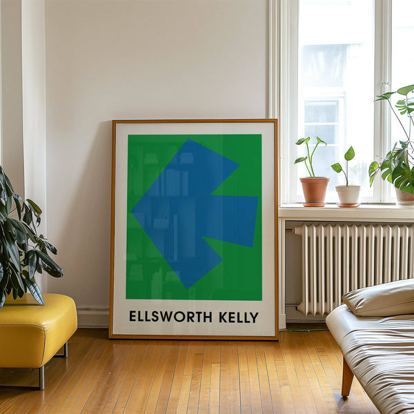 Reproduction artistique d'Ellsworth Kelly mettant en valeur des champs de couleurs structurés