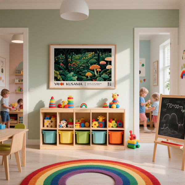 Imprimé mystique à pois Yayoi Kusama pour la maternelle