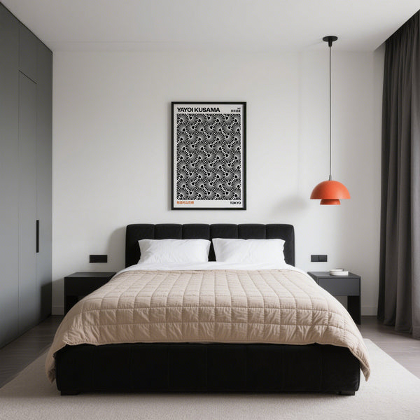 Art mural hypnotique pour chambre à coucher