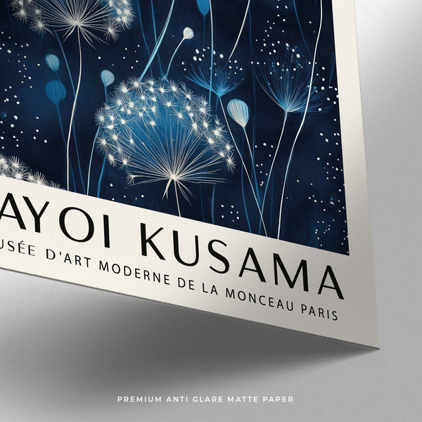 Poster de haute qualité au fini mat, format tableau mural bleu et blanc