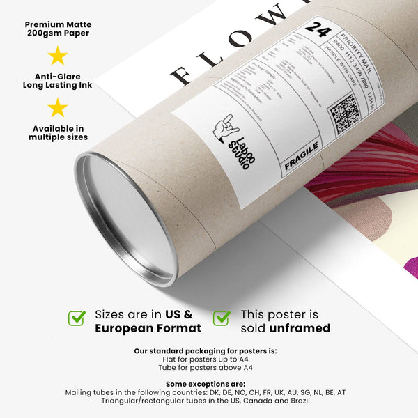 Imprimés floraux minimalistes roses, parfaits pour une décoration intérieure élégante